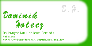 dominik holecz business card